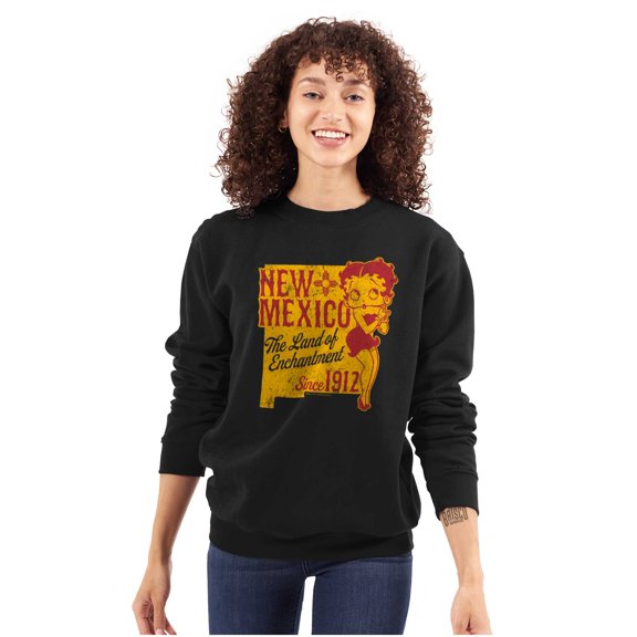 Vintage Betty Boop New Mexico State Women Crewneck Sweatshirt Brisco Brands M