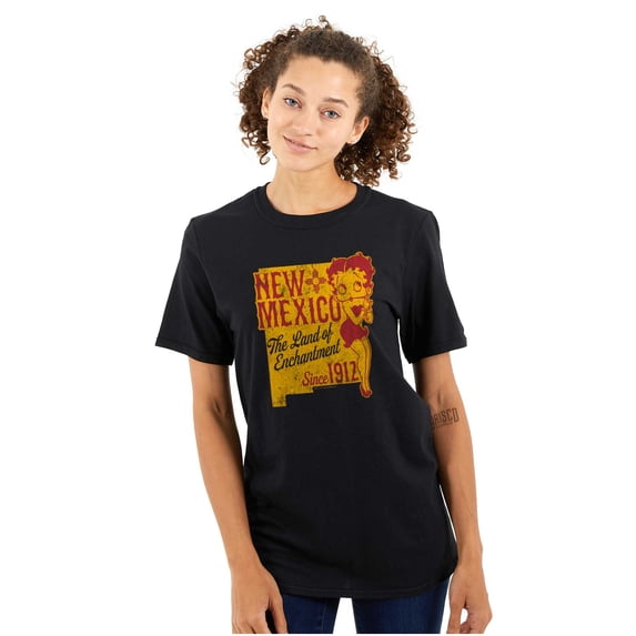 Vintage Betty Boop New Mexico State Women Plus Size Graphic Tee Tees Brisco Brands 5X