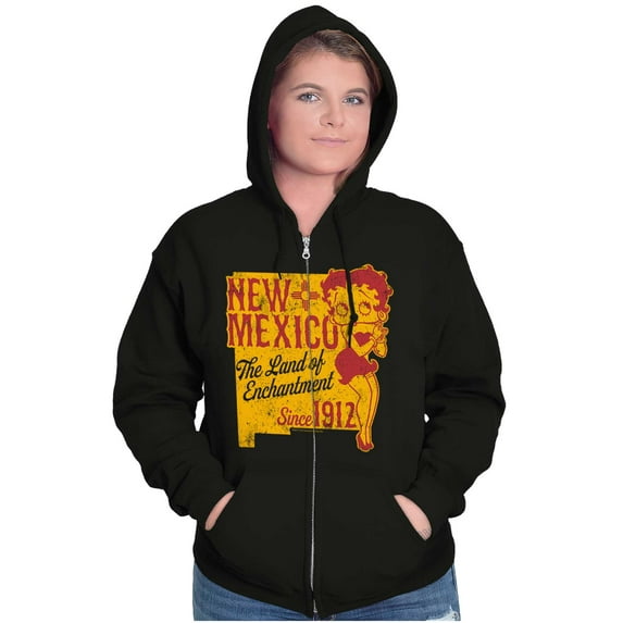 Vintage Betty Boop New Mexico State Women Plus Size Zipper Hoodie Brisco Brands 2X