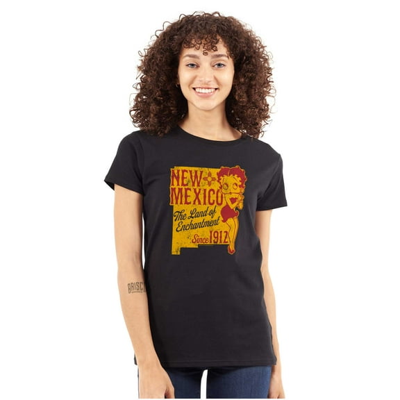 Vintage Betty Boop New Mexico State Women's T Shirt Ladies Tee Brisco Brands S