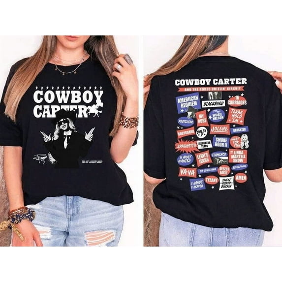 Vintage Bey0nce Cowboy Carter Two Sides Unisex Comfort T-Shirt, For Muisic Lover