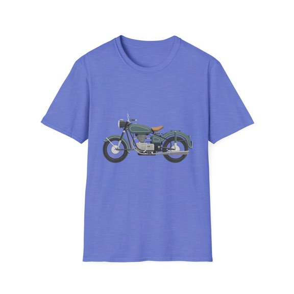 Vintage Bicycle Bike Truck Graphic Gift Cool Retro Motorcycle Bikers Engines Bikes Men Women Unisex Softstyle T-Shirt