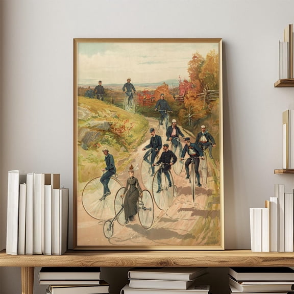 Vintage Bicycle Penny Farthing Cycling Man Cave Vintage Bike Cycling Art Poster Unframed Paper Print