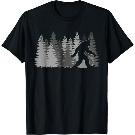 Vintage Bigfoot Sasquatch Gifts Father Day BigFoot Walking T-Shirt Shirts