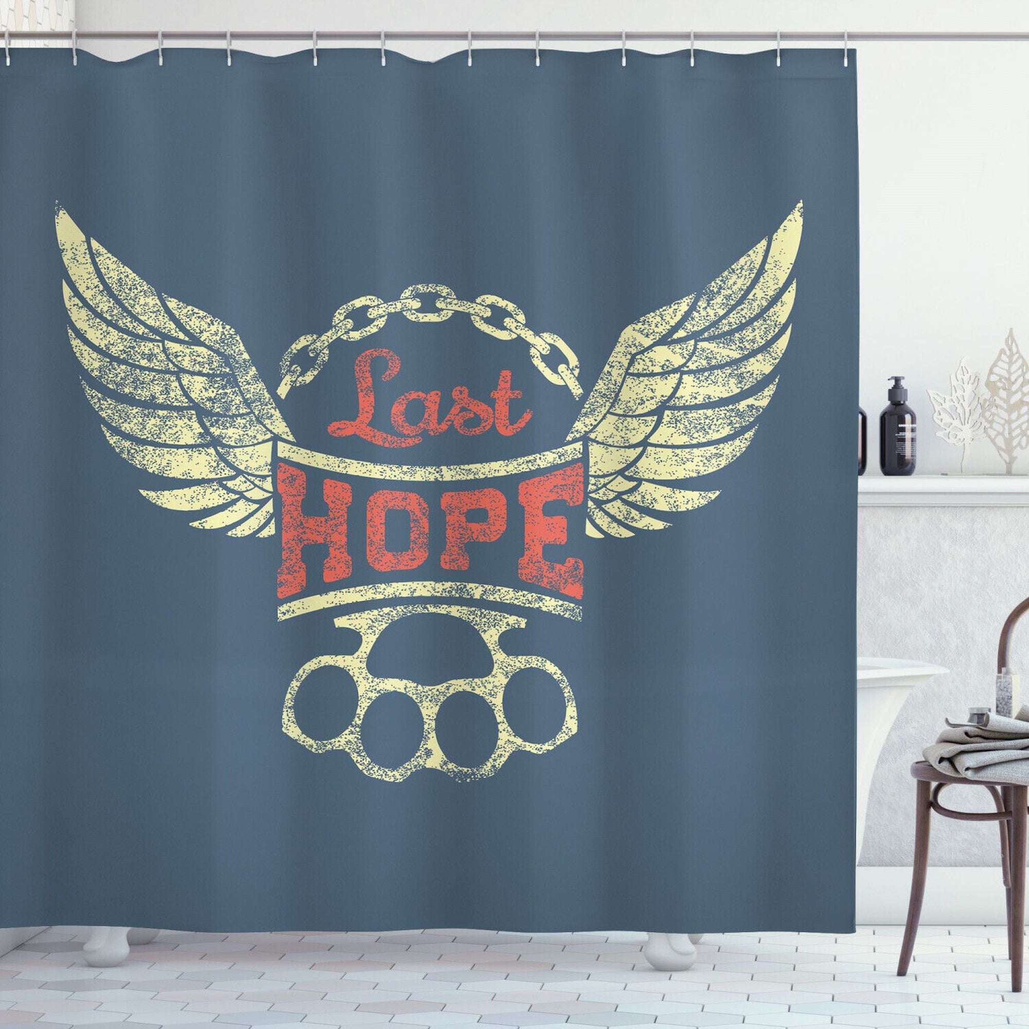 Vintage Bike Bathroom Curtain with Playful Tagline for Unique Home