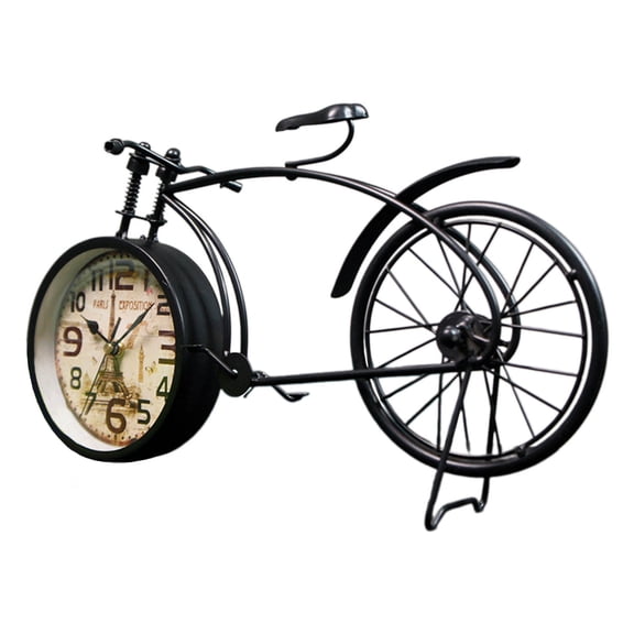 Vintage Bike Model Alarm Clock Decorative Tabletop Timepiece Crafted From Iron for Home And Office Decoration Gifting