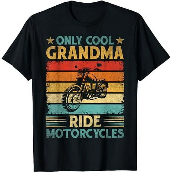 Vintage Biker Motorcycle Only Cool Grandmas Ride Motorcycles T-Shirt