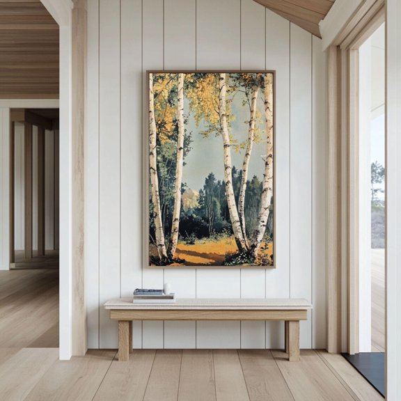 Vintage Birch Tree Birch Trees Nature Decore Aesthetic For Nature Lovers Poster Unframed Paper Print
