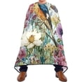 thumbnail image 1 of Vintage Bird Flower Salon Cape, Hair Cutting Cape with Snaps, Professional Large Barber Stylist Hairdresser Cape, Waterproof Machine Washable, 65" x 55”, 1 of 7