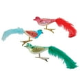 thumbnail image 1 of Holiday Peak Vintage Glass Bird Clip-On Ornaments, Set of 3 in Assorted Colors with Feather Accents, 1 of 9