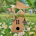 thumbnail image 1 of Vintage Bird House for Courtyard Garden Outdoor Decoration Retro Indoor Bird Nest Decor Gift for Bird Lovers, 1 of 5