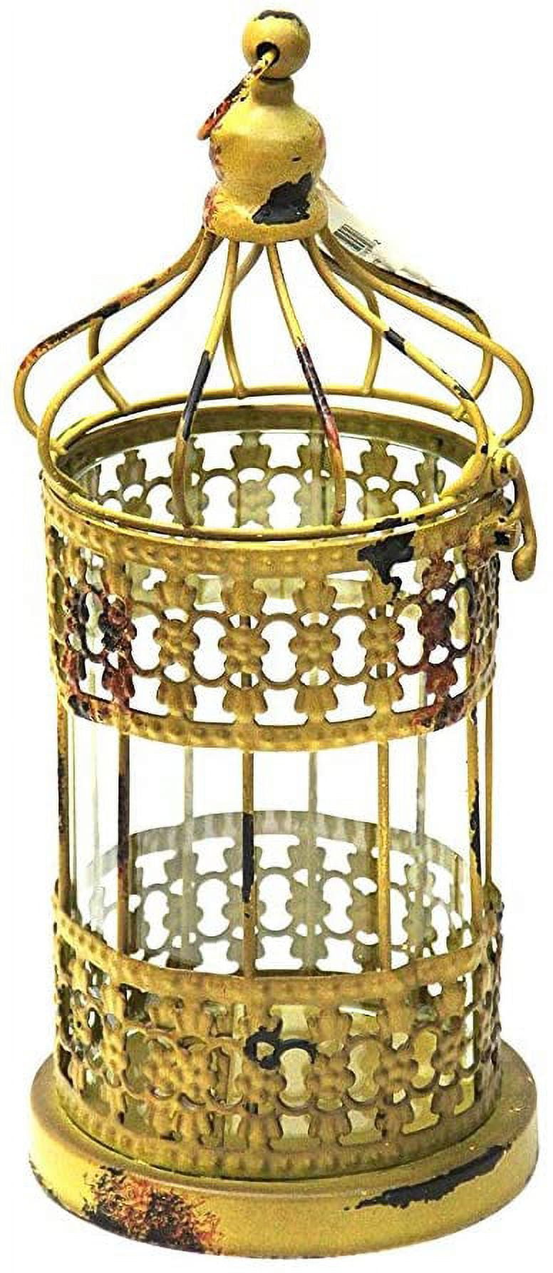 Vintage Birdcage Style Candle Lantern, Decorative Lantern Metal Candle ...