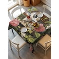 thumbnail image 1 of Vintage Birdhouse Tablecloth Square Table Cloth 60x60, Waterproof Outdoor Table Cloth Covers Decorative Table Protector, Spring Floral Birds Botanical Washable Table Cover for Kitchen Dinning Party, 1 of 8