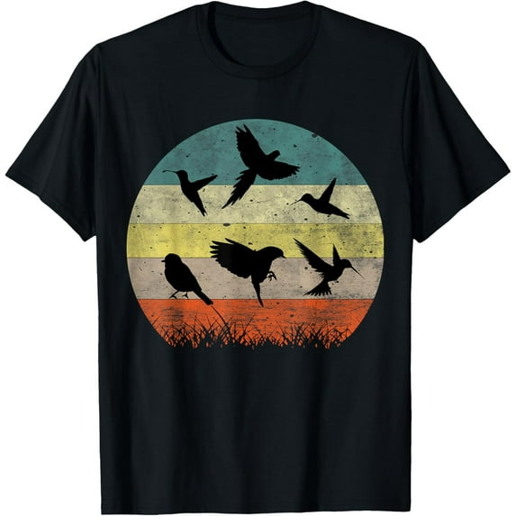 Vintage Birding Bird Watching Funny Bird Watcher Bird T-Shirt men and women can wear, black, white, gifts