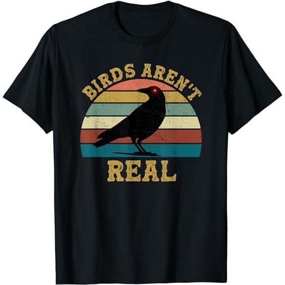 Vintage Birds Aren't Real Movement If It Flies It Spies T-Shirt