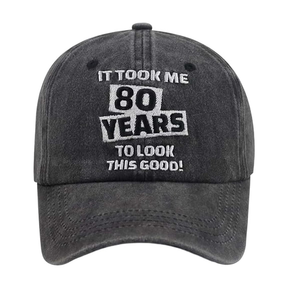 Vintage Birthday Gift Baseball Cap Women Men Embroidered Washed Adjustable Sun Protection Hat for Unisex