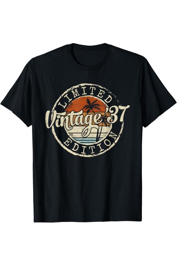 Vintage Birthday Gifts 1937 88Th Birthday Gifts For Men Women 88 Year Old T-Shirt Unisex S To 5XL, Vintage Birthday Gift