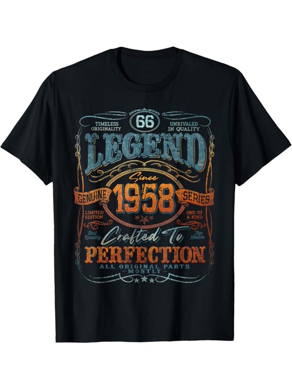 Vintage Birthday Gifts 1958 Limited Edition Shirt 66 Year Old 66Th Birthday T-Shirt Unisex S To 5XL