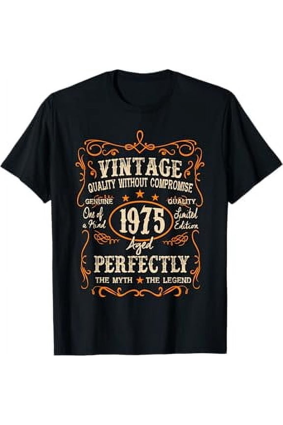 Vintage Birthday Gifts 1975 49Th Birthday Gifts 49 Year Old For Men Women Vintage T-Shirt Unisex S To 5XL, Vintage Birthday Gift