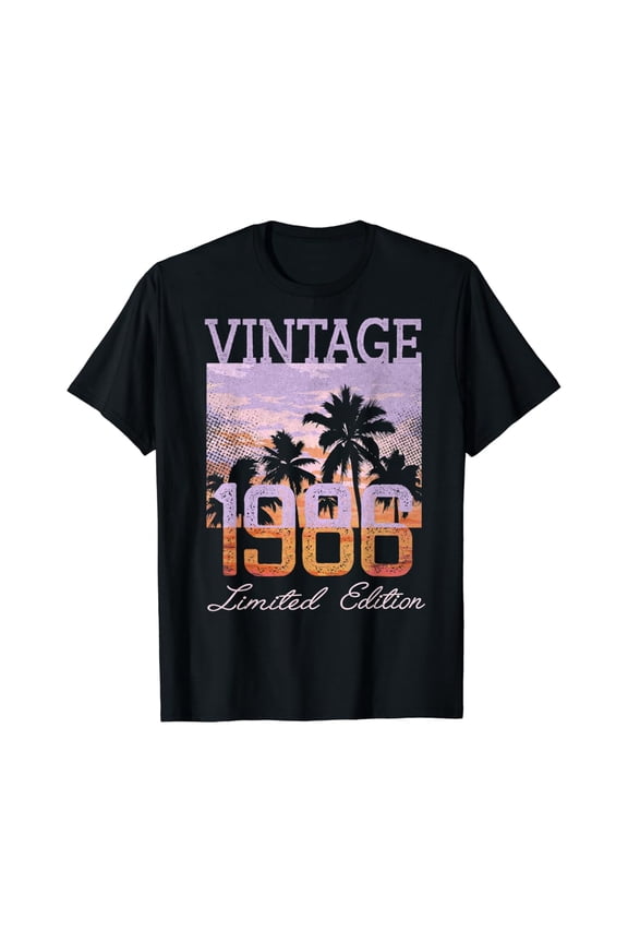 Vintage Birthday Gifts 1986 Limited Edition 35Th Birthday 35 Year Old Gift T-Shirt Unisex S To 5XL
