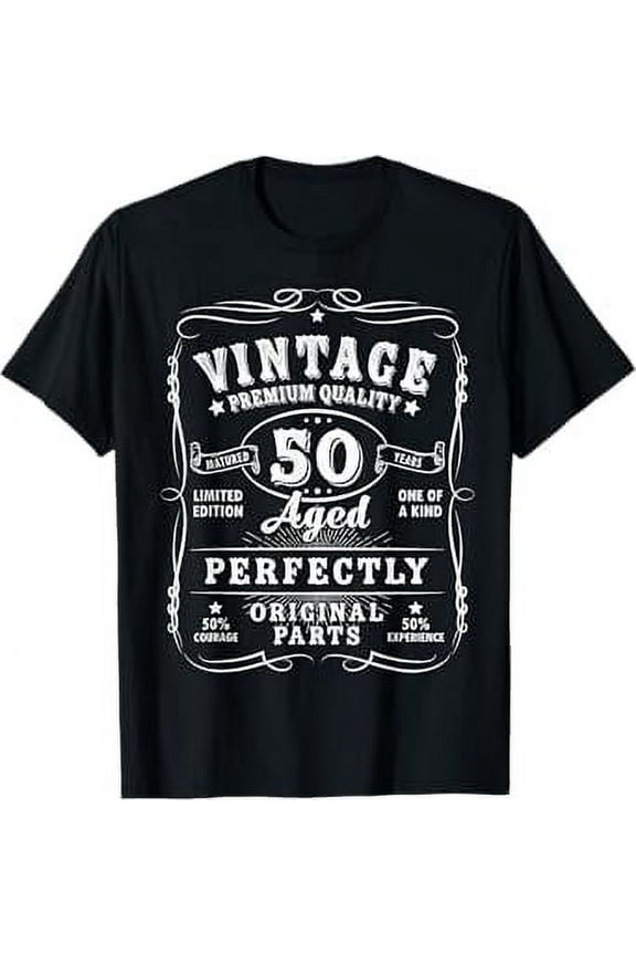 Vintage Birthday Gifts 50Th Birthday Decorations Men Funny 50 Birthday Hot Trending T-Shirt Unisex S To 5Xl