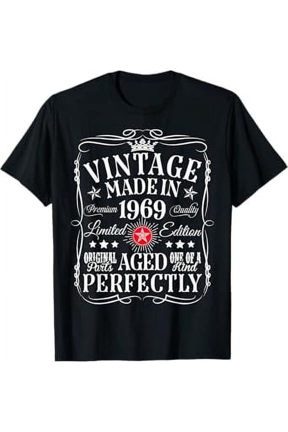 Vintage Birthday Gifts 56Th Birthday Decorations Vintage Birthday Gifts 1969 56 Years Old Vintage T-Shirt Unisex S To 5XL