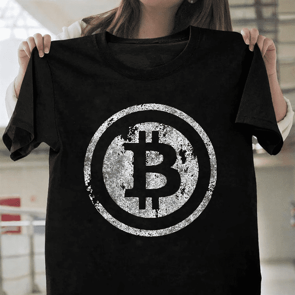 Vintage Bitcoin Cryptocurrency Digital Currency BTC Unisex T-Shirt, up to size 3XL.