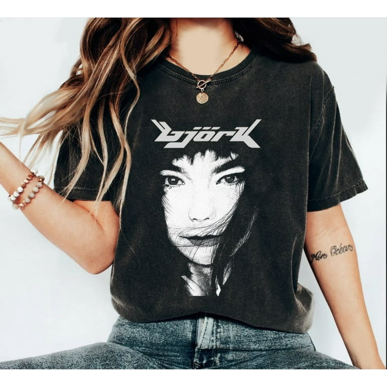 Vintage Bjork Tee Unisex Mineral Wash T Shirt comfort colors pepper comfort colors t shirt design