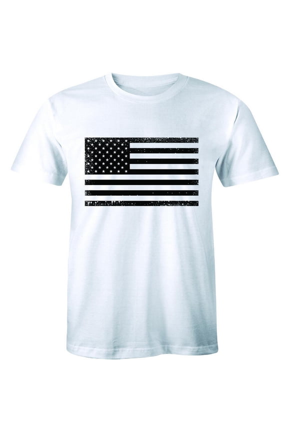 Vintage Black And White American Flag Usa Stars Stripes Men'S T-Shirt All Size S-5XL