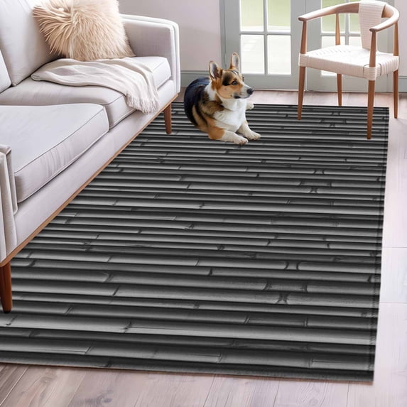 Vintage Black Area Rugs 4'x6', Washable Small Throw Rugs for Office Bathroom, Country Farmhouse Plants Tree Pattern Indoor Outdoor Rug Non-Slip Low Pile Carpet Runner Reversible Floor Mats
