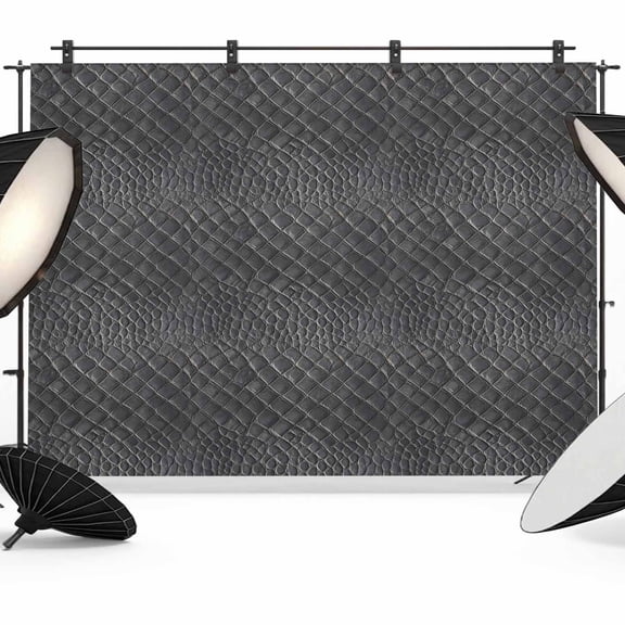 Vintage Black Backdrop for Photography, Retro Classic Art Black Faux Leather Animal Leather Photo Backdrop Portrait Background Party Banner Photo Backgrounds for Studio Booth Props, 8x6ft