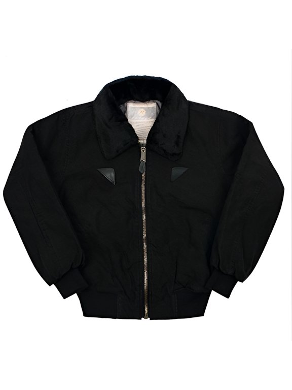 Vintage Black Bomber-Flight Jacket, Mens Sizes, Large