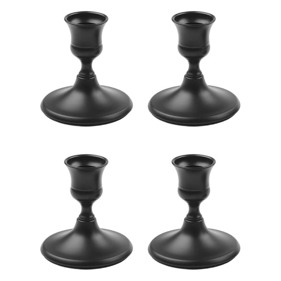 Vintage Black Candlesticks for Home Decoration and Special Events Create a Warm Atmosphere with Sets of 4 8 or 12