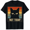 thumbnail image 1 of Vintage Black Cat Not Today T-Shirt for Cat Lovers, Funny Grumpy Kitty Graphic Tee, Retro Pet Lover Gift Shirt, 1 of 10