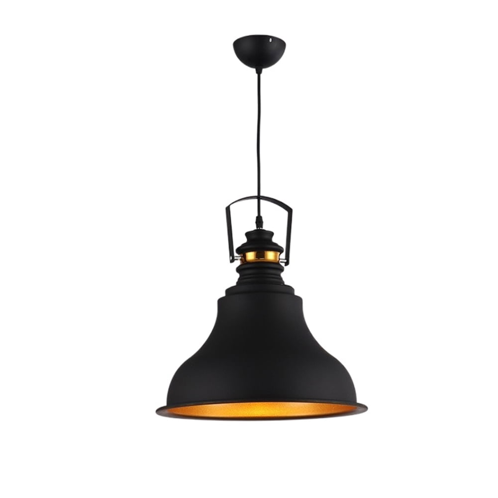 Industrial Style Pendant Lighting For Penthouse Reference: Vintage Black Gold Metal Iron Pendant Lighting For Kitchen Island