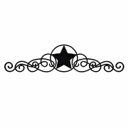 Vintage Black Metal Wall Star Hanging Decor Rustic Farmhouse Western Christmas Halloween Holiday Party Decoration
