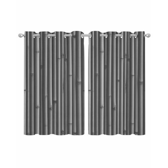 Vintage Black Sheer Curtains 45 Inch Length 2 Panels Set for Living Room/Bedroom, Country Farmhouse Plants Tree Pattern Kitchen Curtains Grommet Semi-Sheer Curtains Drapes Window Treatments 42"x45"x2