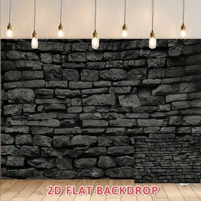 Vintage Black Stone Wall Backdrop, Suitable For Interior Decoration, Photography, Live Streaming Scenarios, Party Arrangements, Commercial Shooting Background Props