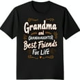 thumbnail image 1 of Vintage Black T-Shirt 'Grandma and Granddaughter Best Friends For Life' Design with Heart, 1 of 5