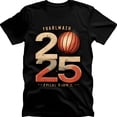 thumbnail image 1 of Vintage Black T-Shirt with 2025 Graphic & PHARLWAEH Text, 1 of 5