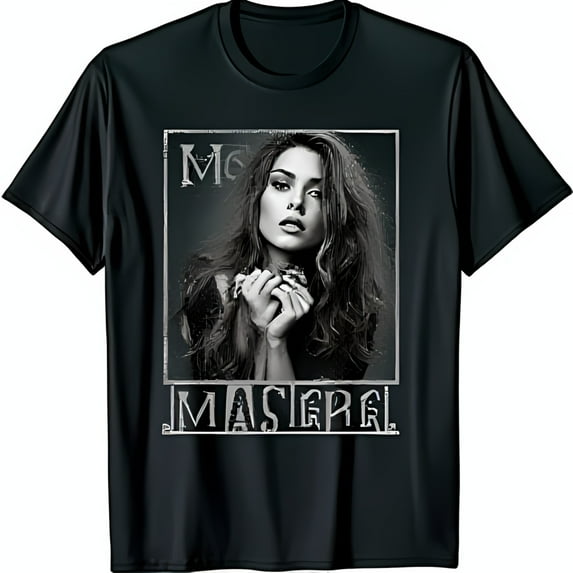 Vintage Black T-Shirt with Graphic of Woman & ASTERPIECE Design