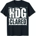 thumbnail image 1 of Vintage Black T-Shirt with HDG CL ARED Graphic Stamp Design Retro Style, 1 of 5