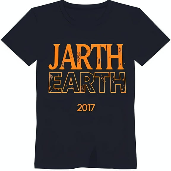 Vintage Black T-Shirt with Retro Graphic JARTH EARTH 2017