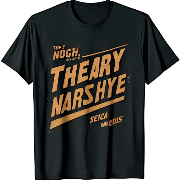 Vintage Black T-Shirt with Theary Narshye Graphic Design