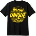 thumbnail image 1 of Vintage Black T-Shirt with Yellow Circle Graphic Neccus Unique Design, 1 of 1