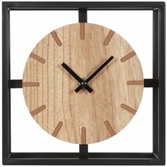 Vintage Black Table Clock on Stand, Decorative Desk and Shelf Clock, Rustic Mantel Clock Farmhouse Clock Non-Ticking$$Home Decor, Kitchen, & Other