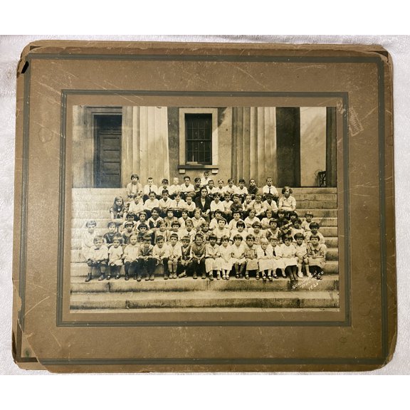 Vintage Black & White Photograph Grade School Group Picture - 1925