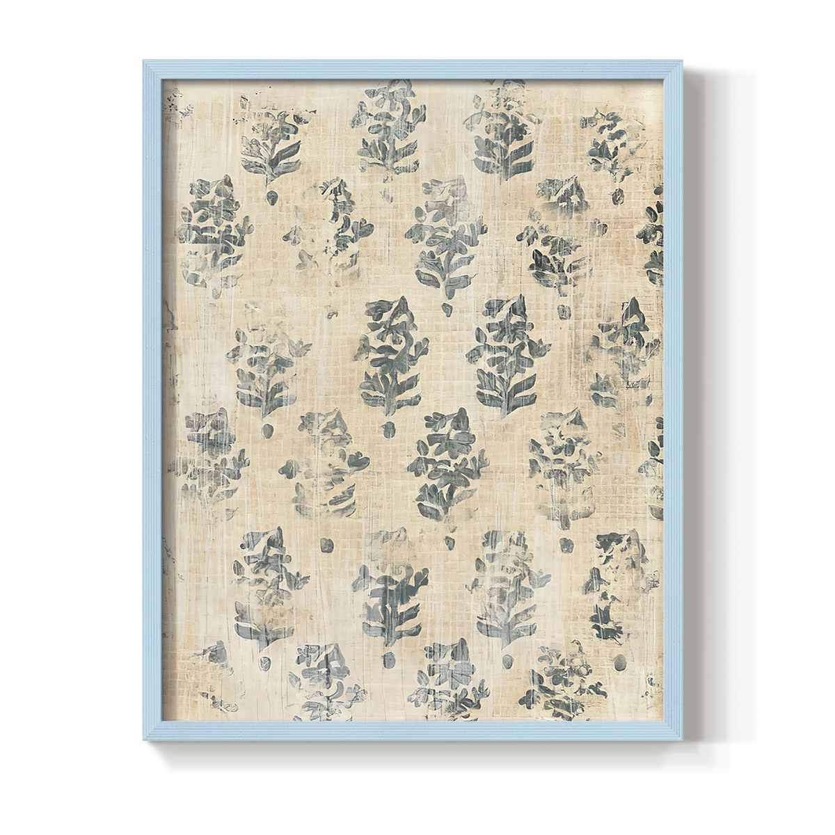 Vintage Blockprint I in Paper Solid Wood 11 x 14 Framed Print