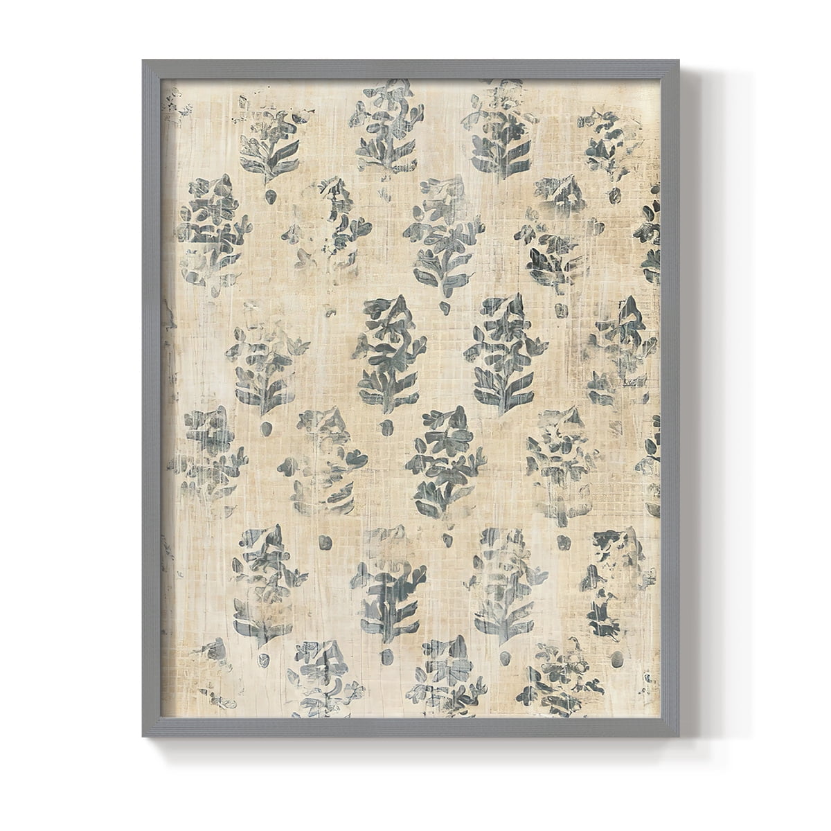 Vintage Blockprint I in Paper Solid Wood 22 x 28 Framed Print
