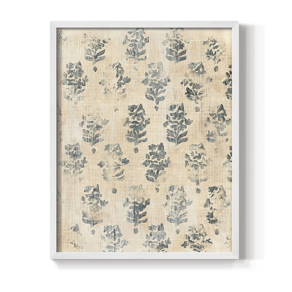 Vintage Blockprint I in Paper Solid Wood 8 x 10 Framed Print